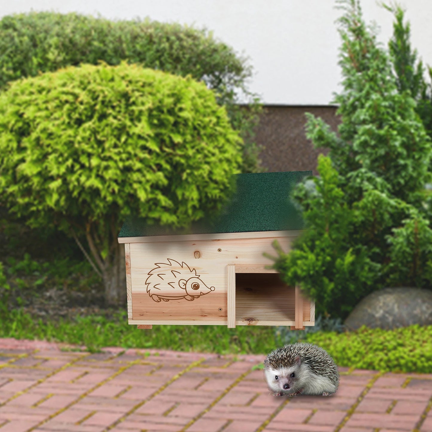 Wooden Hedgehog House