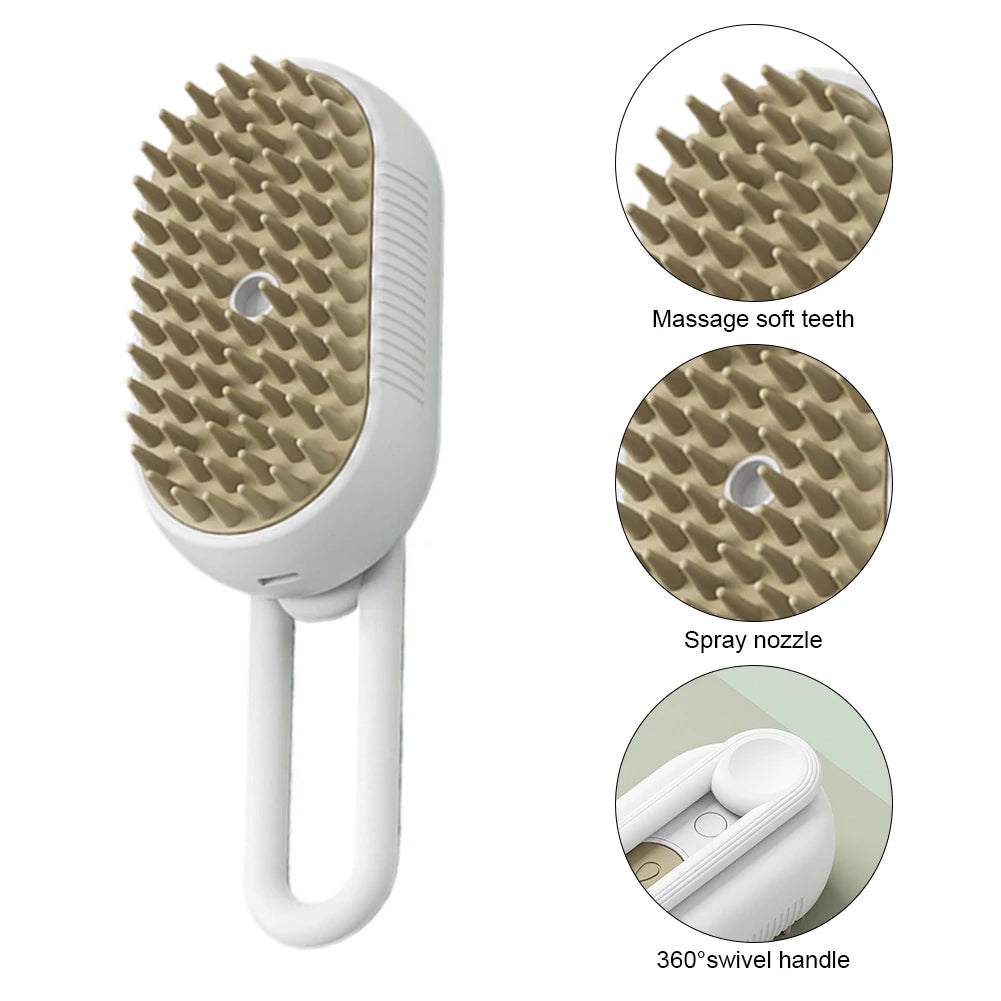 3-in-1 Cat Steam Hair Brush