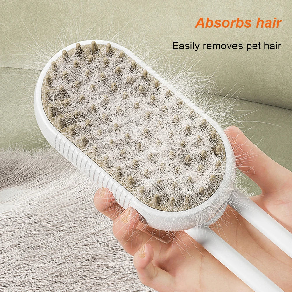 3-in-1 Cat Steam Hair Brush